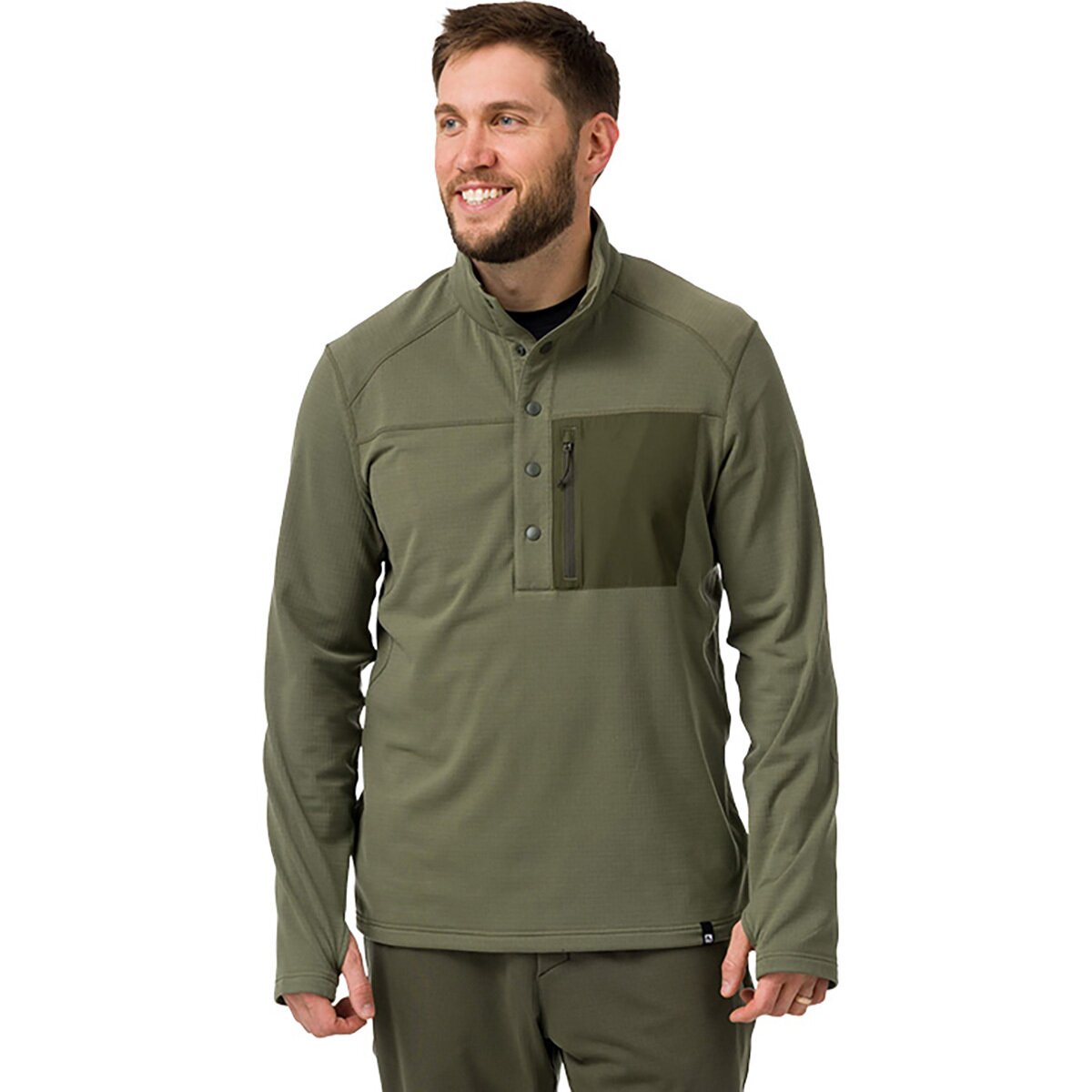 Image of Flylow Micah Fleece Pullover - Men's Leaf, S