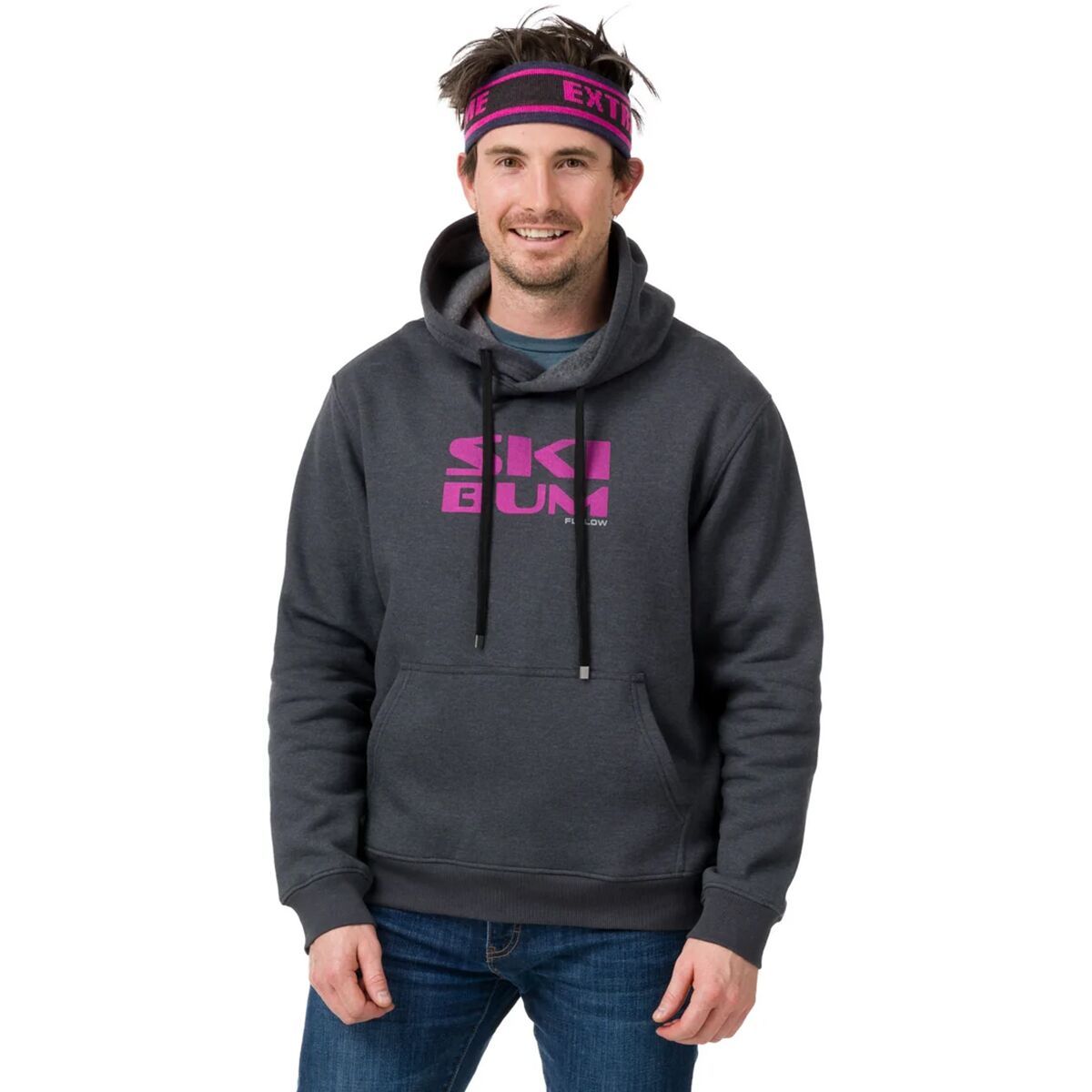Image of Flylow Ski Bum Hoodie - Men's Black Heather, L