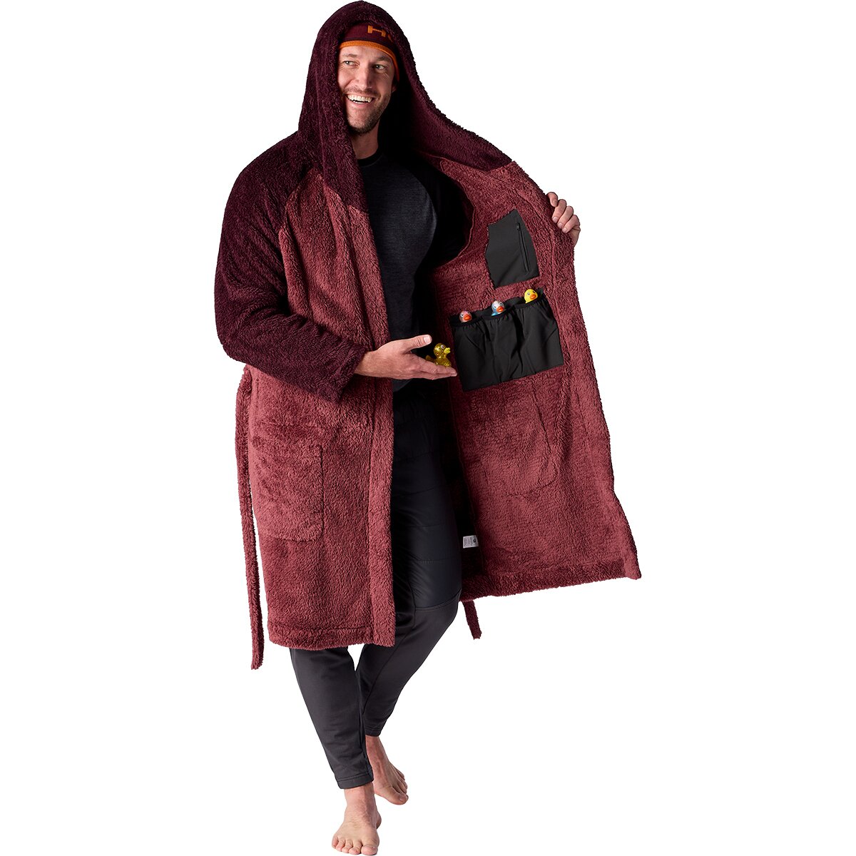 Image of Flylow Wolfie Robe - Men's Hearth/Wild Ginger, S/M