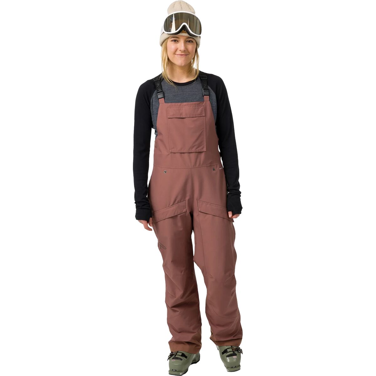 Image of Flylow Drift Bib Pant - Women's Bluff, 2