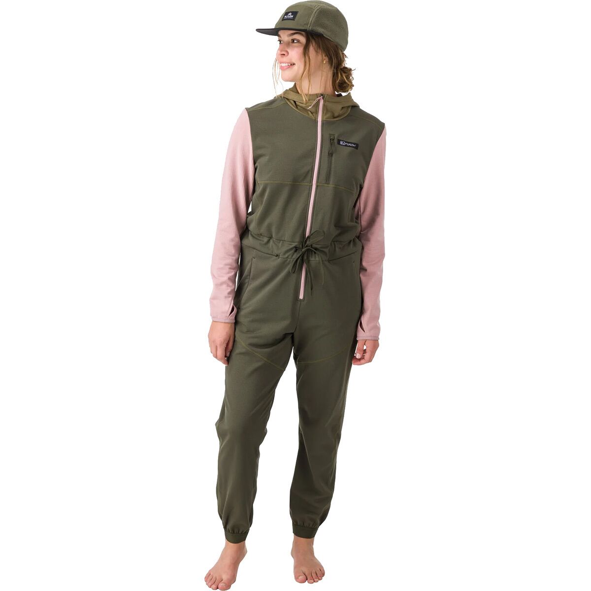 Image of Flylow Flylow Sasha Fleece Suit - Women's Evergreen/Capers/Dusty Iris, S