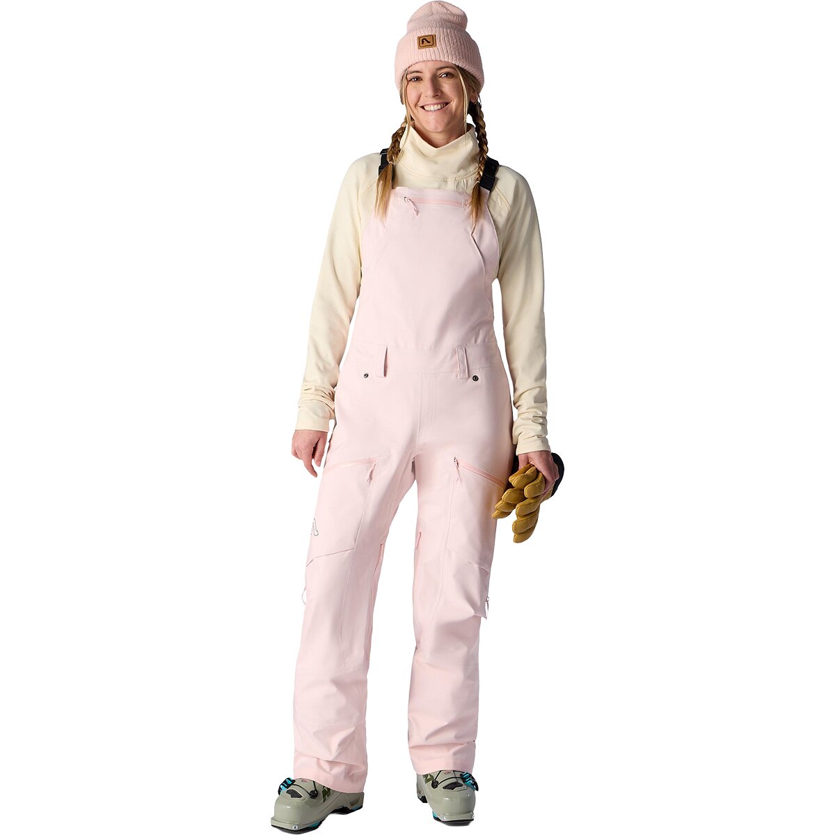 Image of Flylow Foxy Bib Pant - Women's Pink Dawn, 4