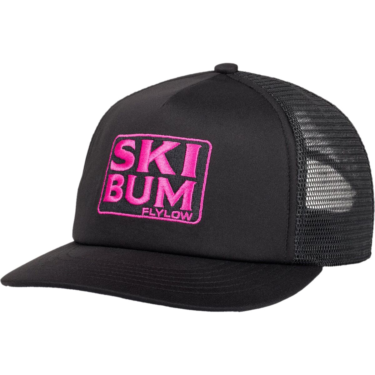 Image of Flylow Ski Bum Trucker Hat Black/Dragonfruit, One Size