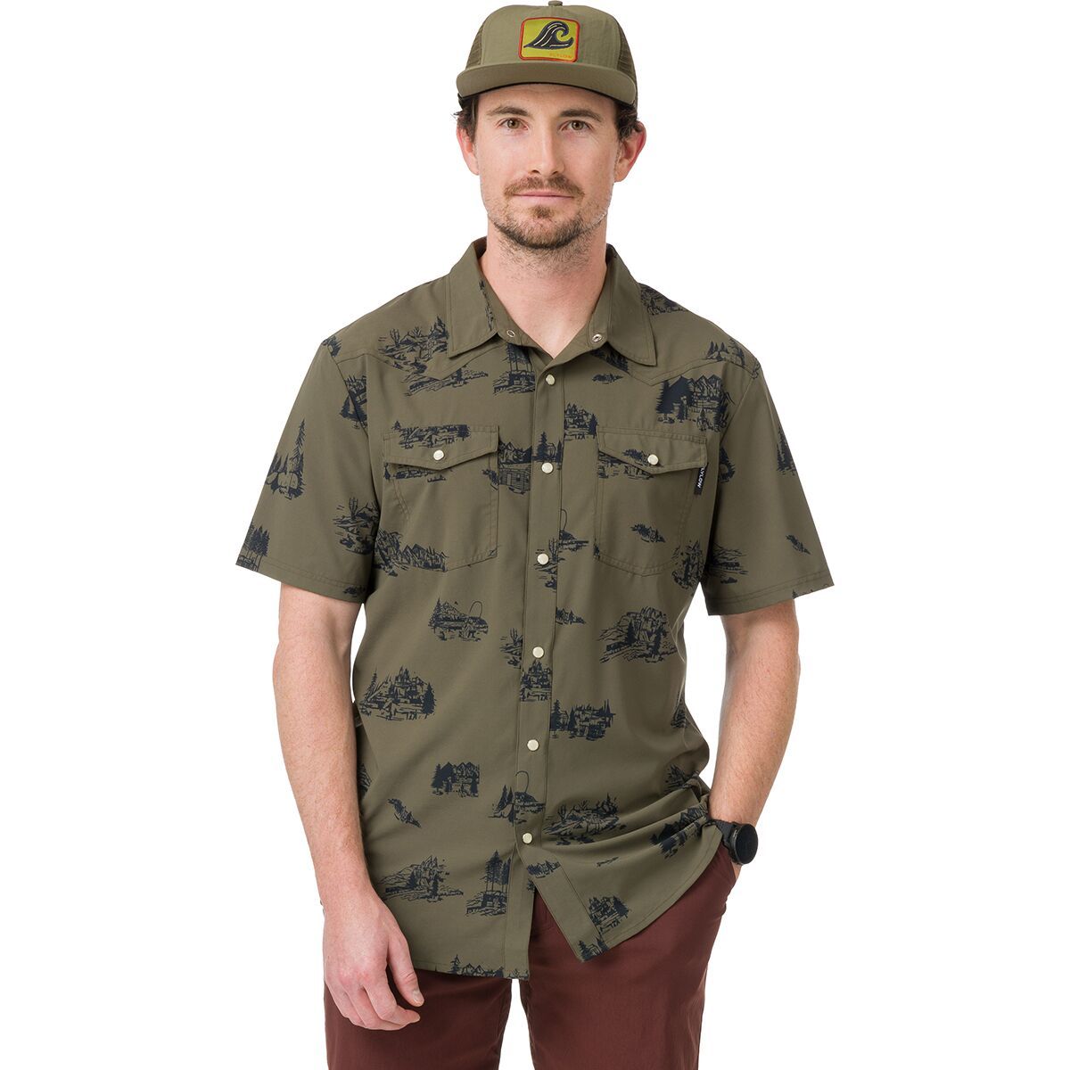 Flylow Cody Shirt - Men's Jasper/Night Western, M
