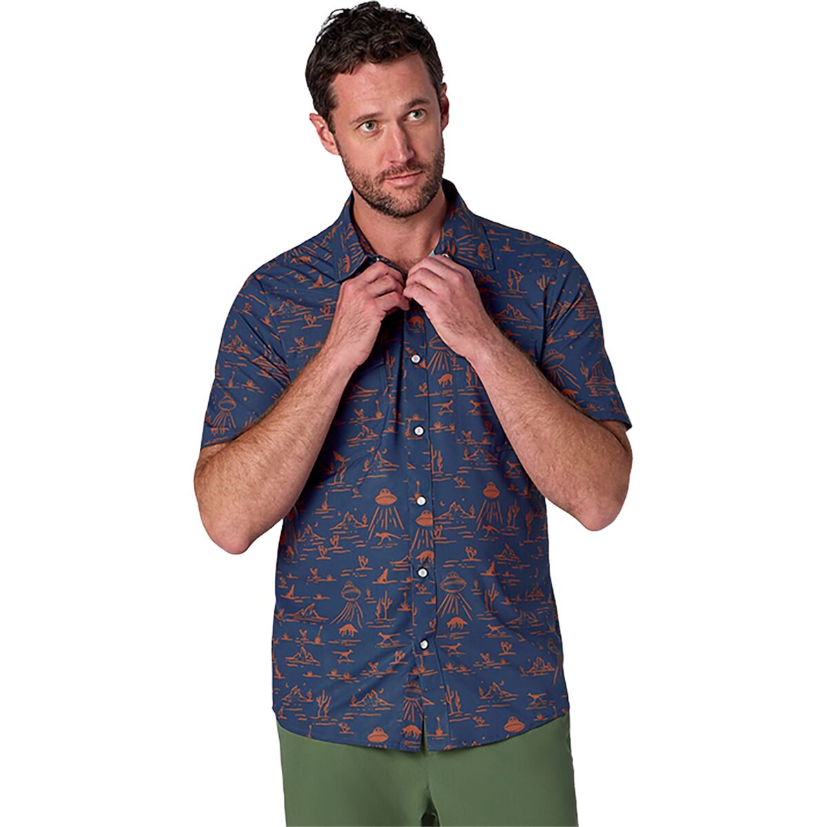 Image of Flylow Cody Shirt - Men's Night/Bark UFO, S