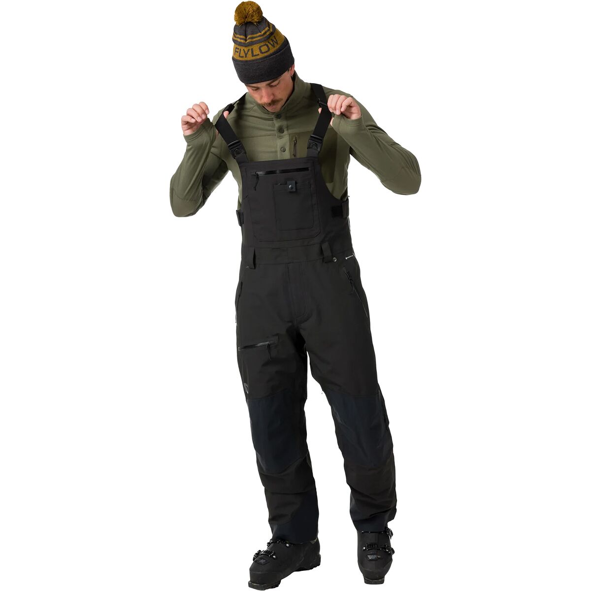 Image of Flylow Baker Bib Pant - Men's Black, M/Reg