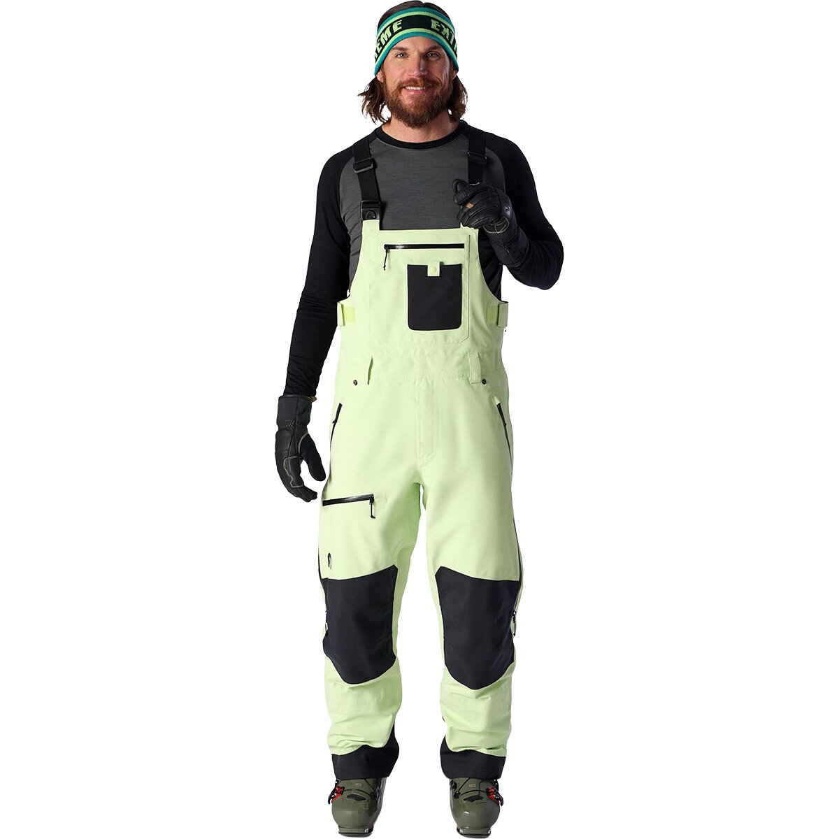 Image of Flylow Baker Bib Pant - Men's Electro/Black, XXL/Reg