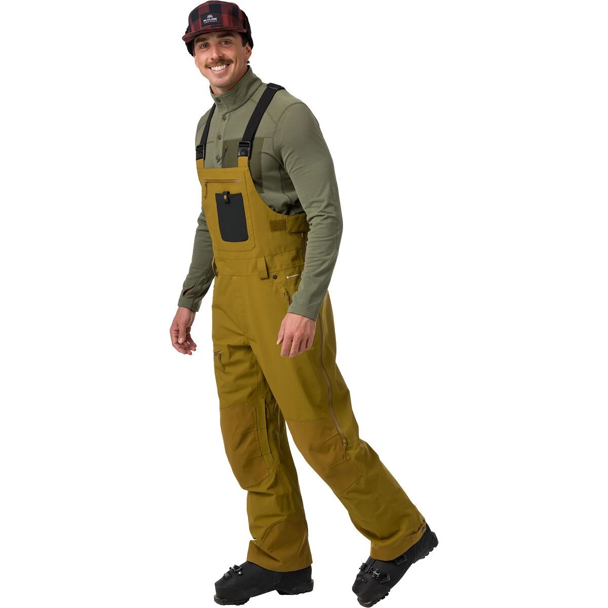 Image of Flylow Baker Bib Pant - Men's Rye, S/Reg