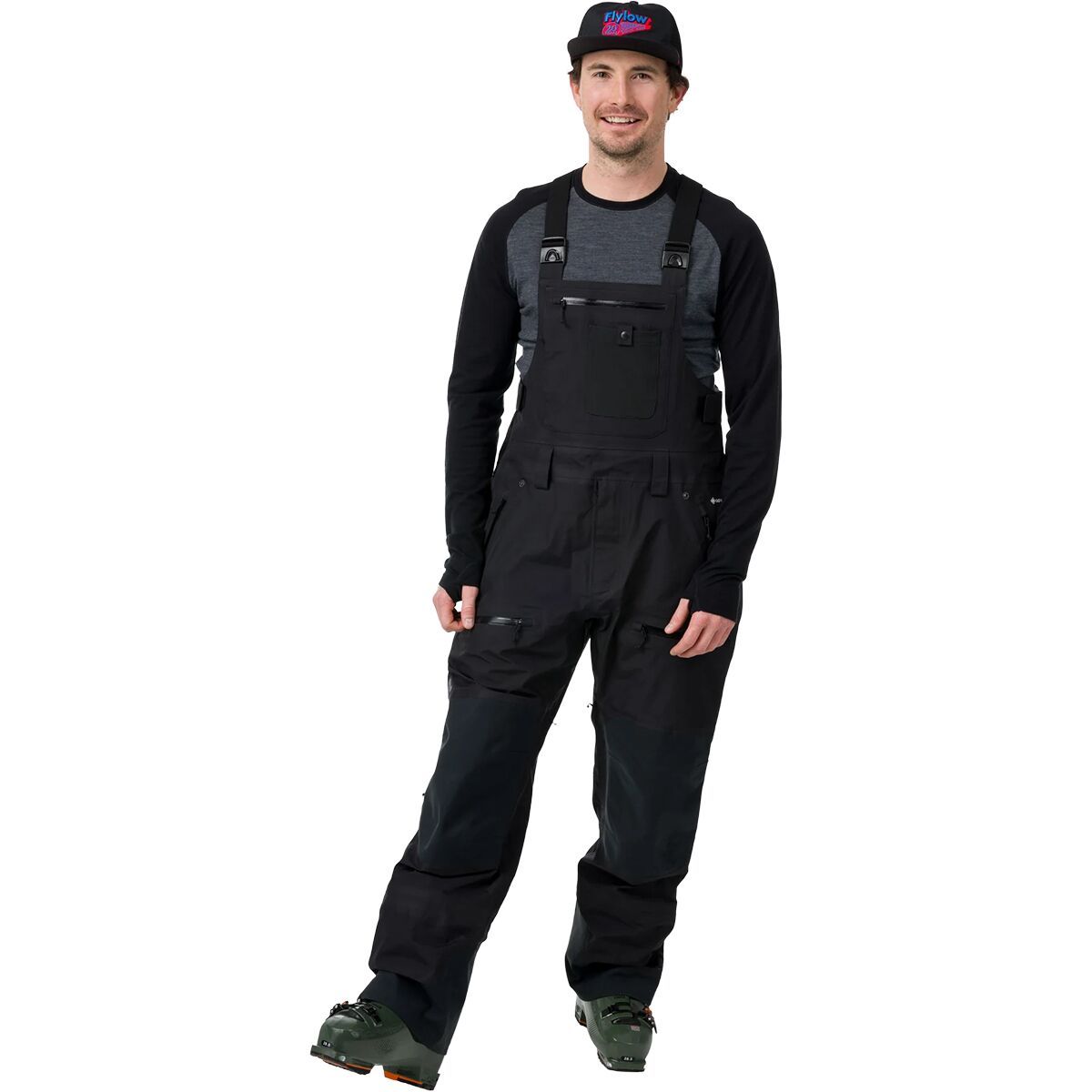 Image of Flylow Baker GORE-TEX 3L Bib Pant - Men's Black, L/Reg