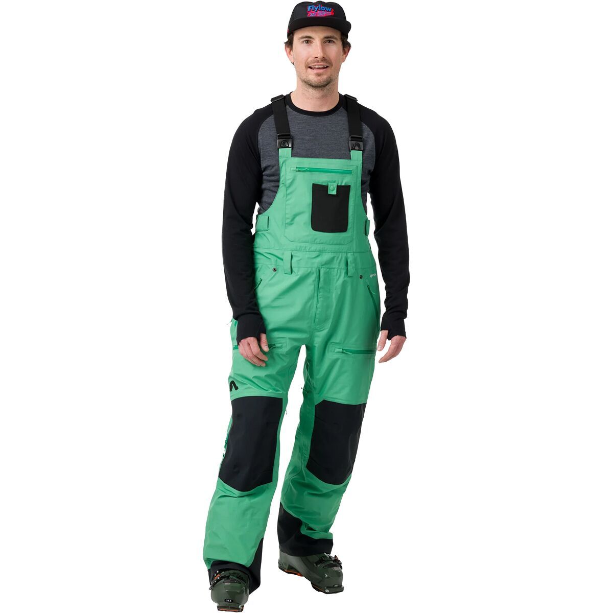 Image of Flylow Baker GORE-TEX 3L Bib Pant - Men's Gecko/Black, M/Reg
