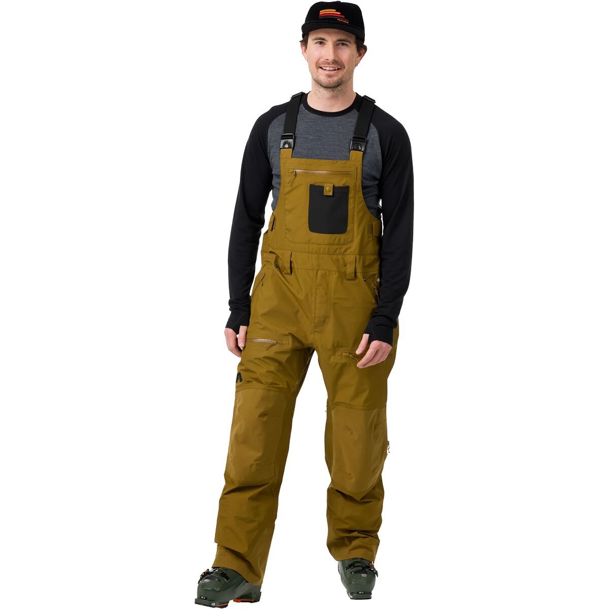 Image of Flylow Baker GORE-TEX 3L Bib Pant - Men's Rye, S/Reg