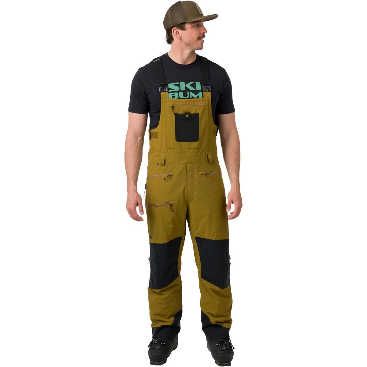 Image of Flylow Baker Insulated Bib Pant - Men's Rye/Black, S