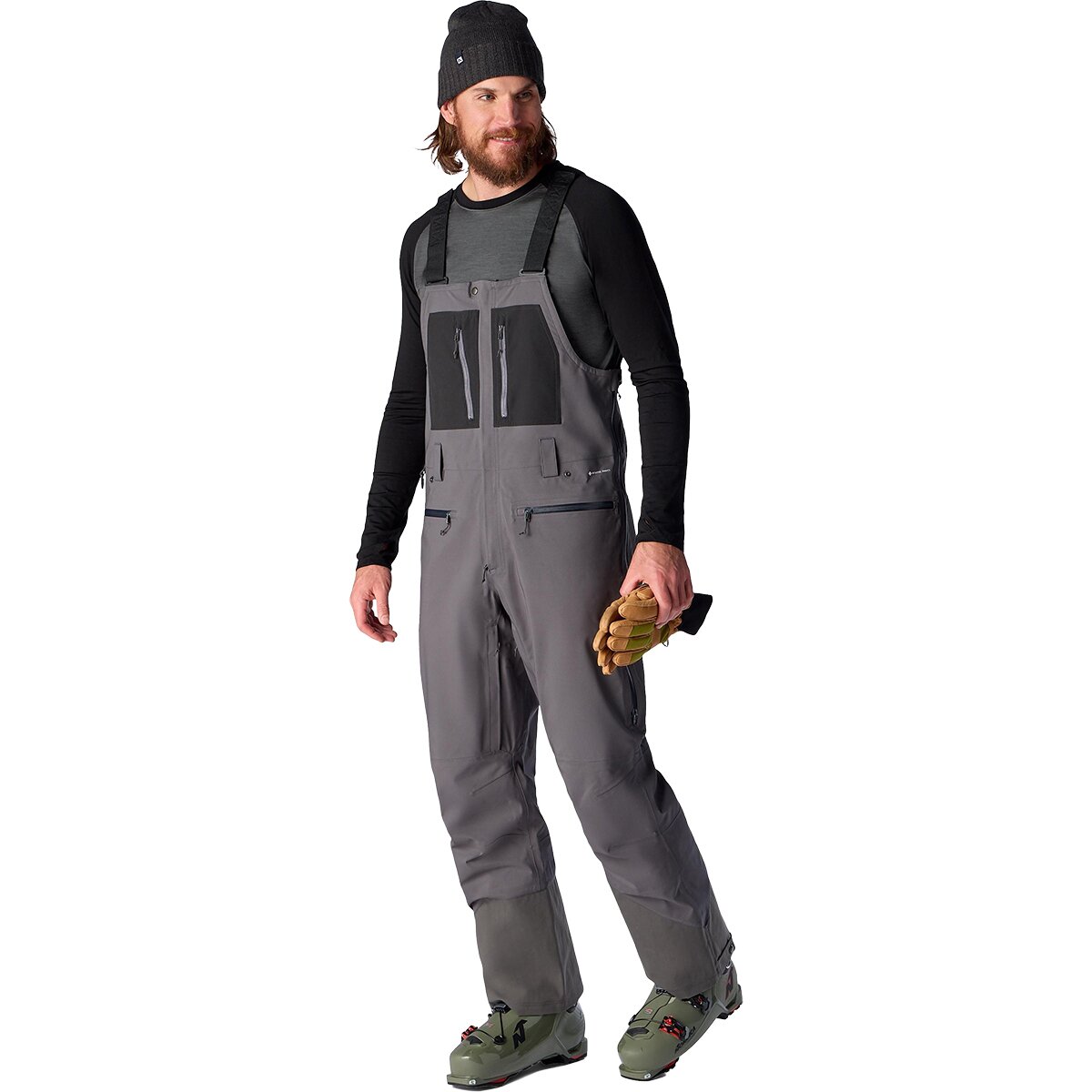 Image of Flylow Baker Insulated Bib Pant - Men's Shadow, XXL