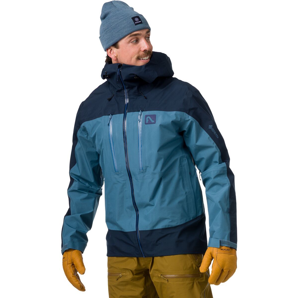 Image of Flylow Lab GORE-TEX 3L Jacket - Men's Ocean/Abyss, M