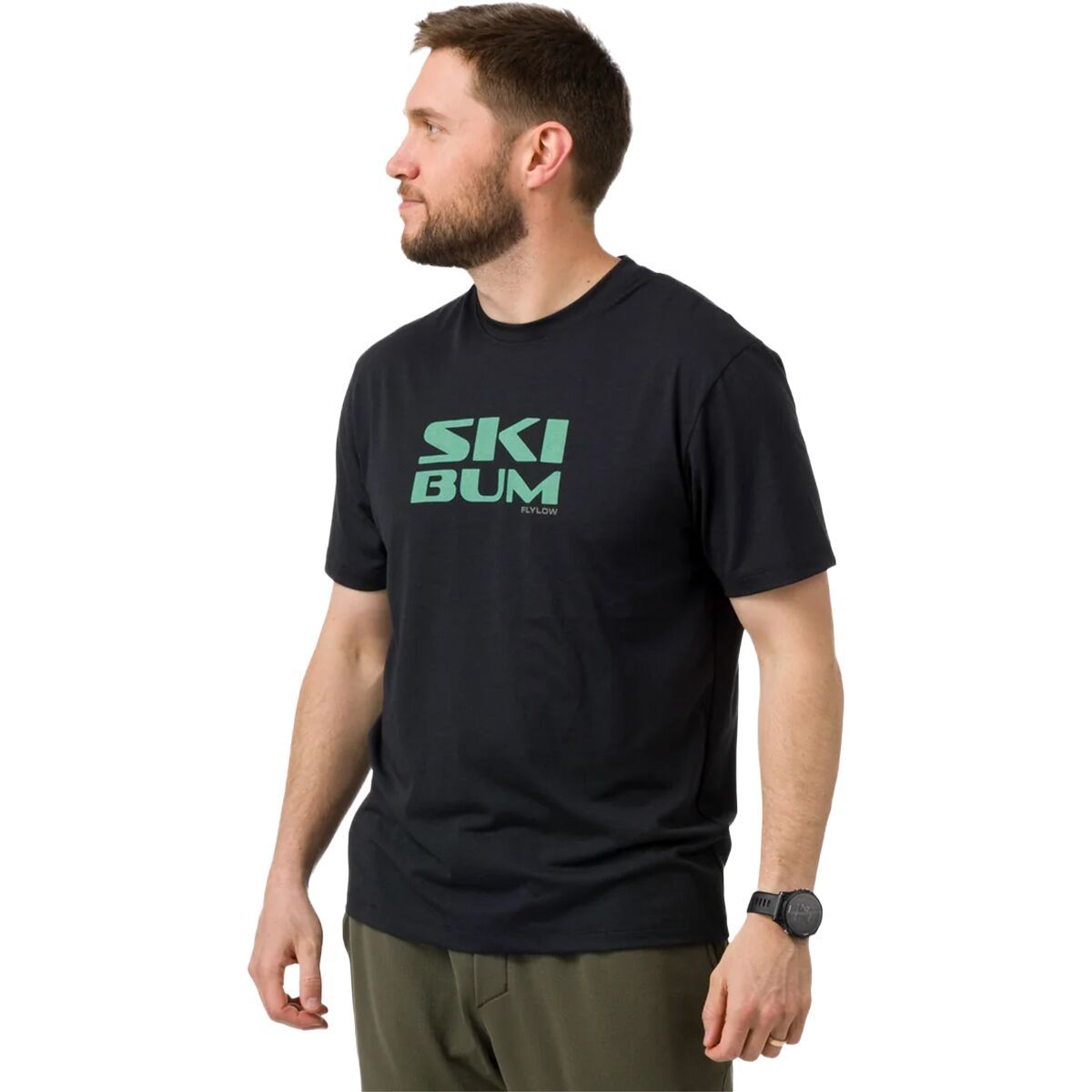 Image of Flylow Ski Bum T-Shirt - Men's Black, S