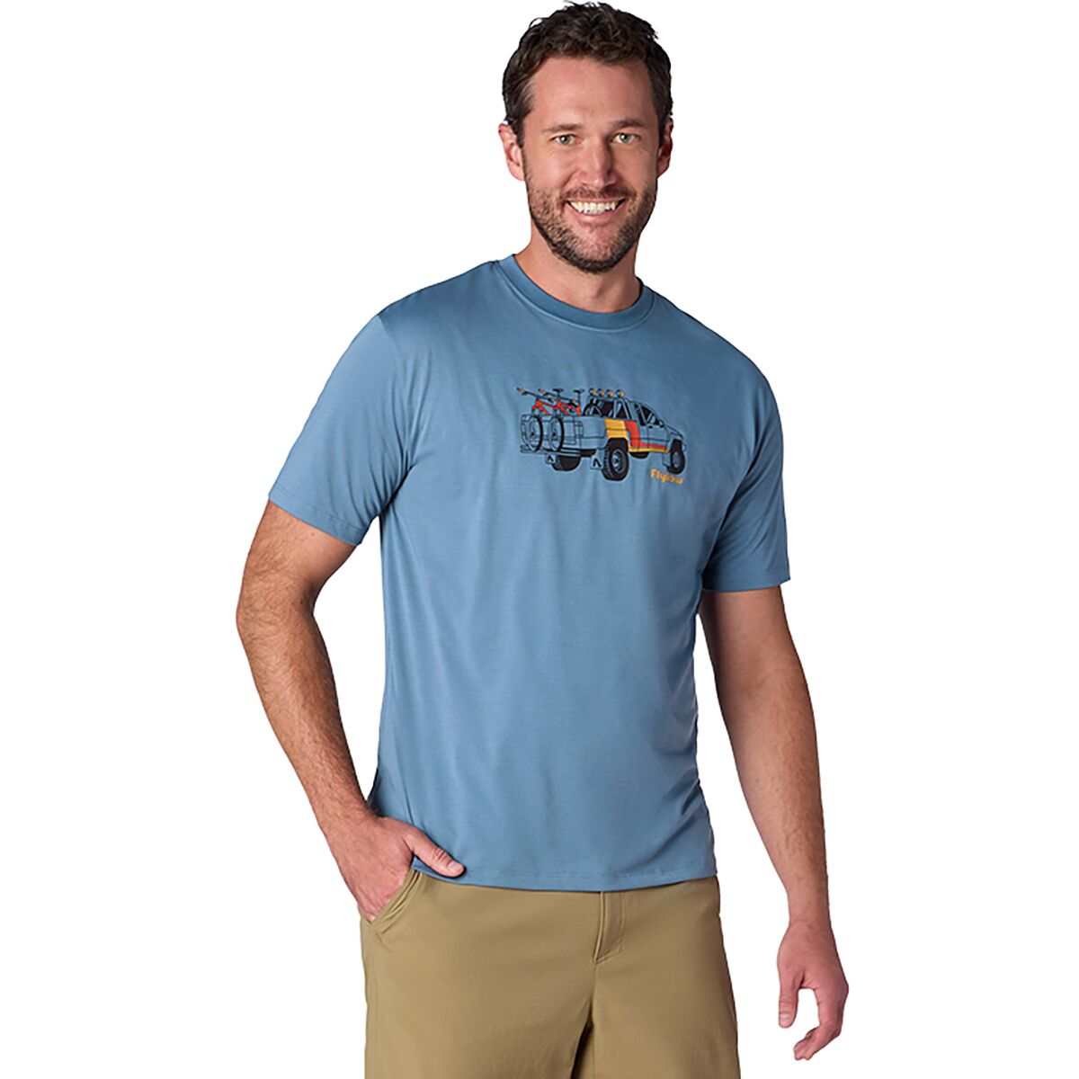 Image of Flylow Truck T-Shirt - Men's Ocean, XXL
