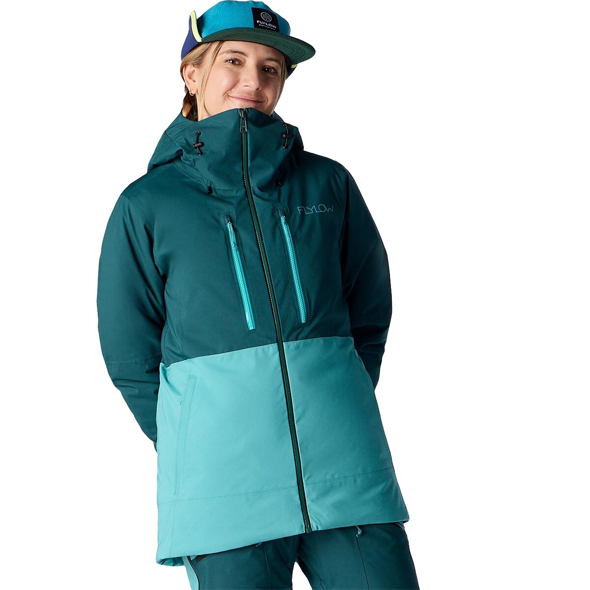 Image of Flylow Avery Jacket - Women's Ponderosa Pine/Teal, S