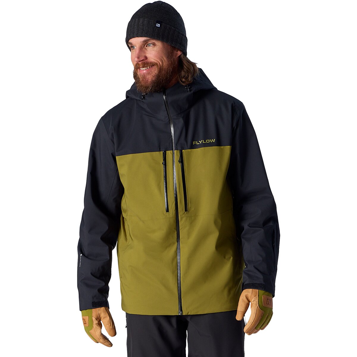 Image of Flylow Albert Jacket - Men's Black/Verdant, S