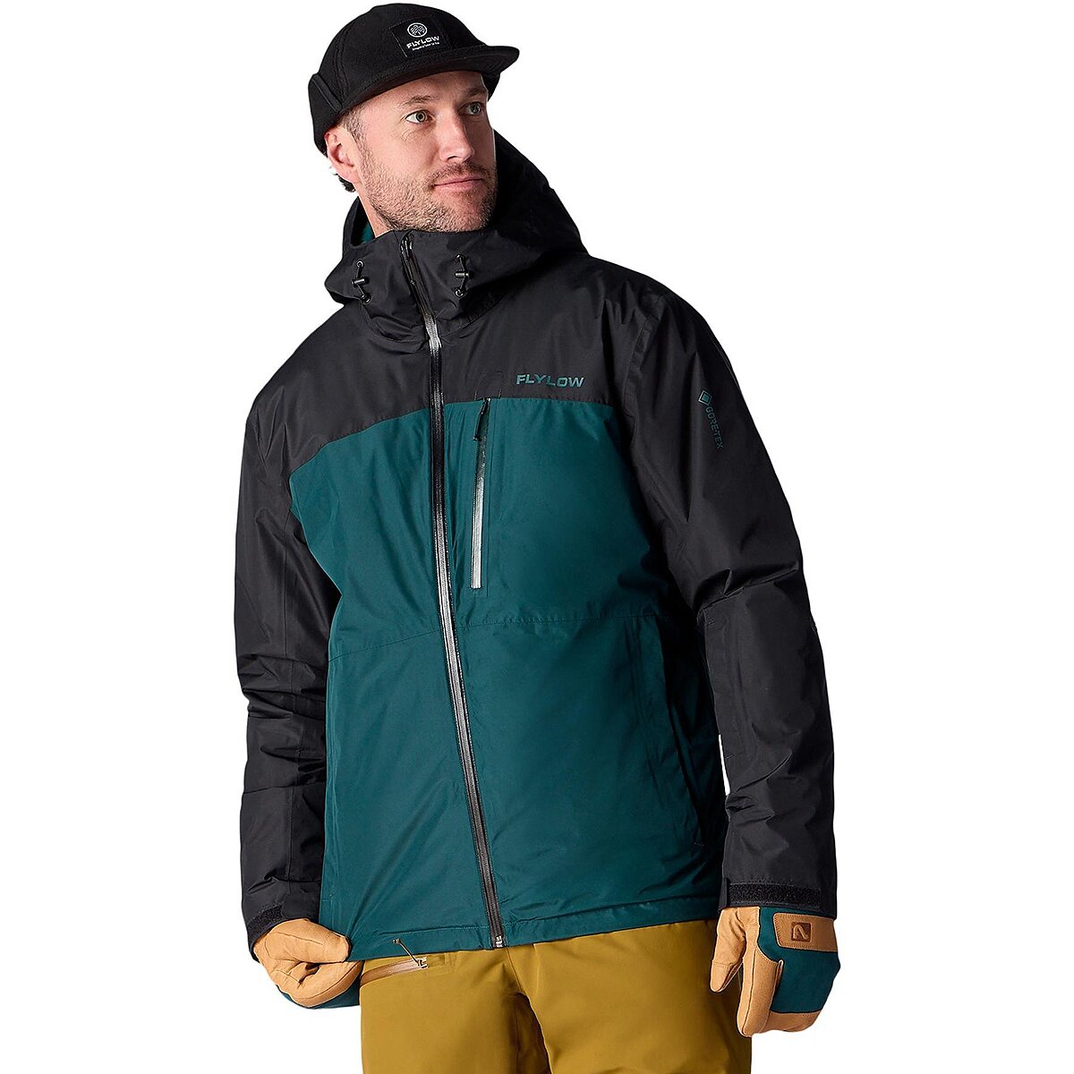 Image of Flylow Vector GORE-TEX 2L Jacket - Men's Ponderosa Pine/Black, L