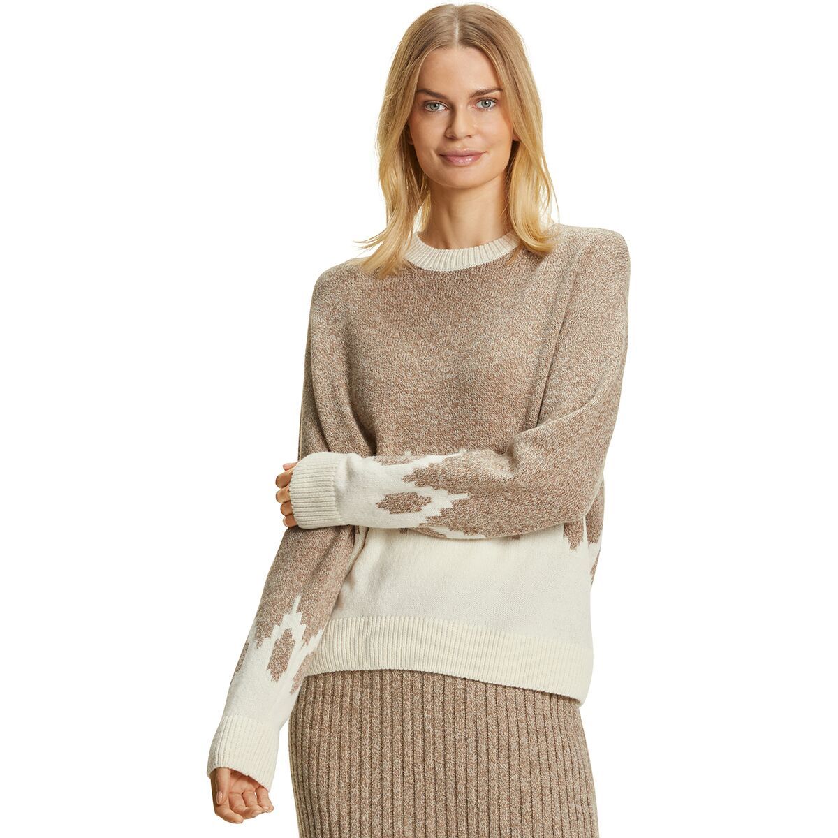 Falke Crew Neck Jacquard - Women's Sand, XS