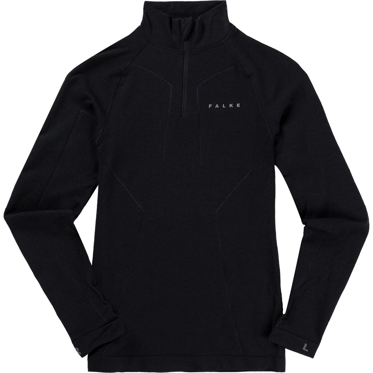 Falke SK WT Long-Sleeve Zip Shirt - Men's Black, M
