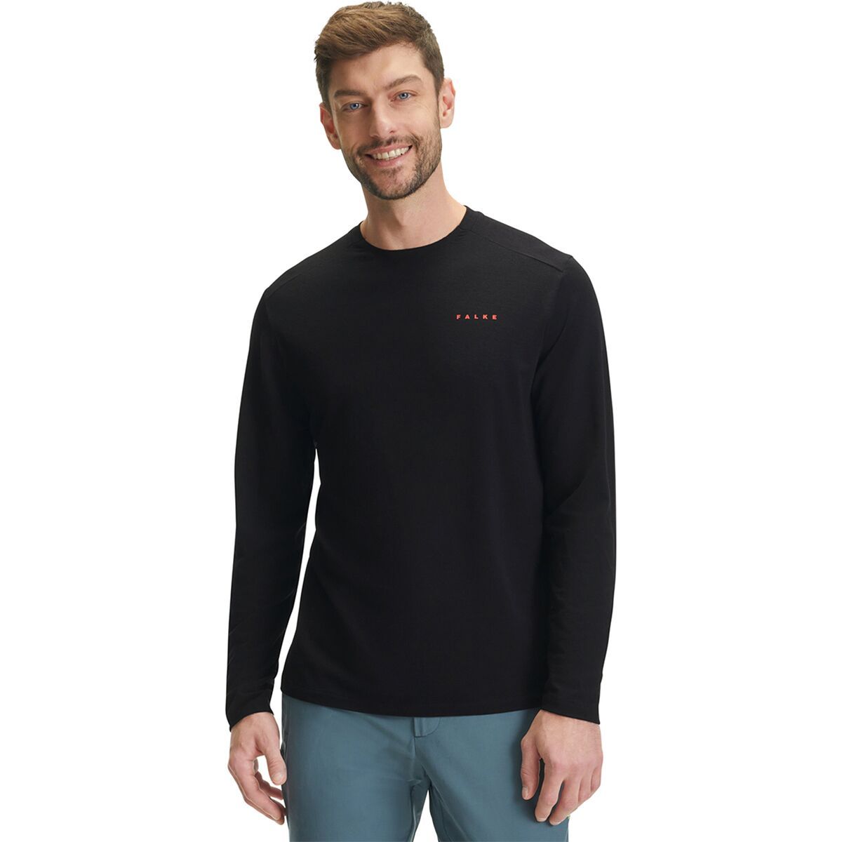 Falke TK Long-Sleeve Top - Men's Black, M
