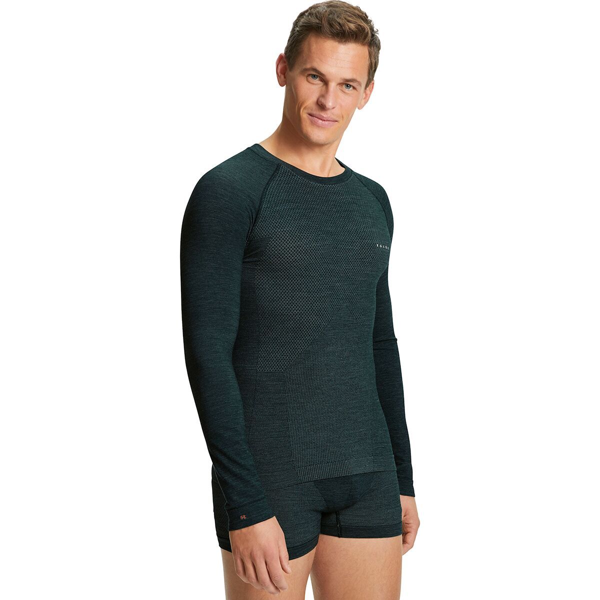 Falke Wool-Tech Long-Sleeve Shirt - Men's Holly, XL