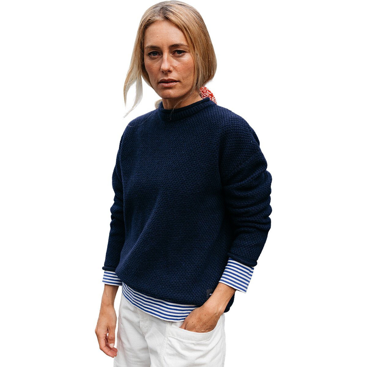 Image of Finisterre Barents Jumper - Women's Navy, 10