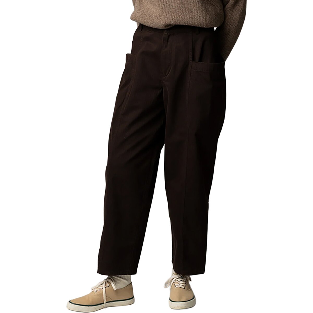 Image of Finisterre Croft Barrel Trouser - Women's Burnt Umber, 24/Reg