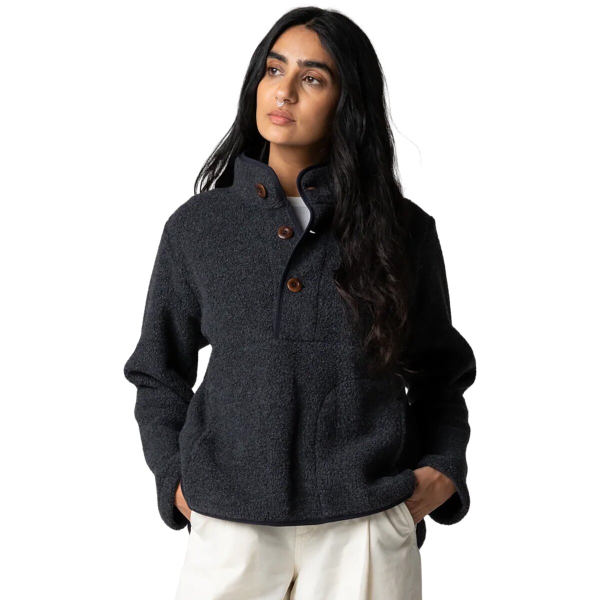 Image of Finisterre Elowen Fleece Jumper - Women's Slate, 2