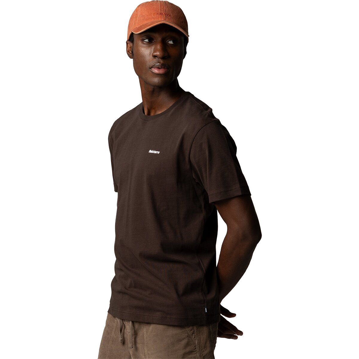 Image of Finisterre Harlyn Logo T-Shirt - Men's Coffee Brown, L