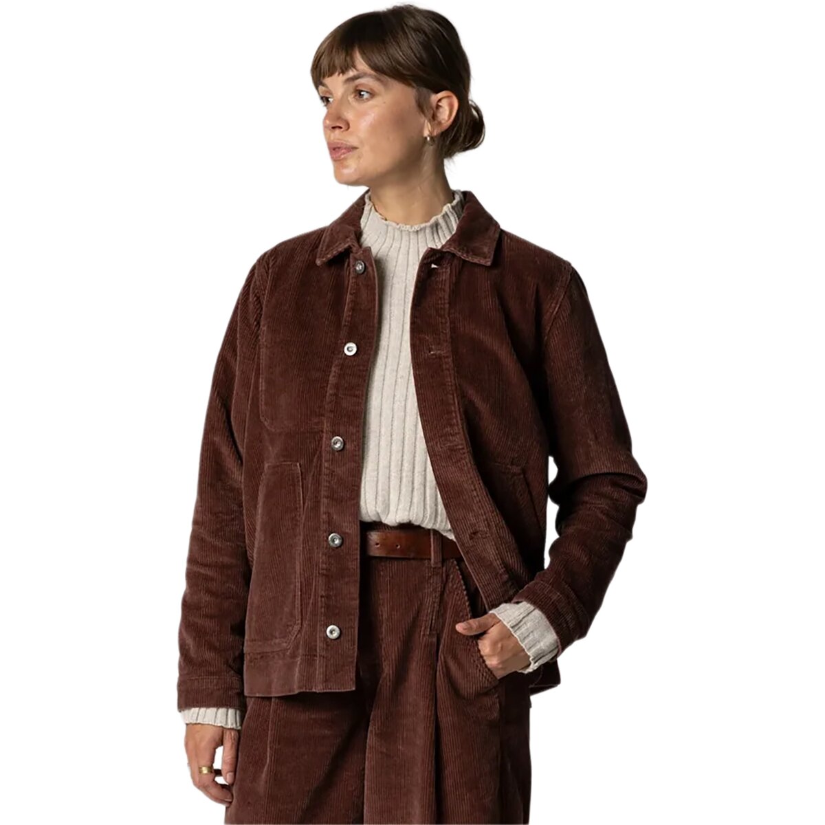 Image of Finisterre Yarrel Cord Jacket - Women's Chestnut, 10