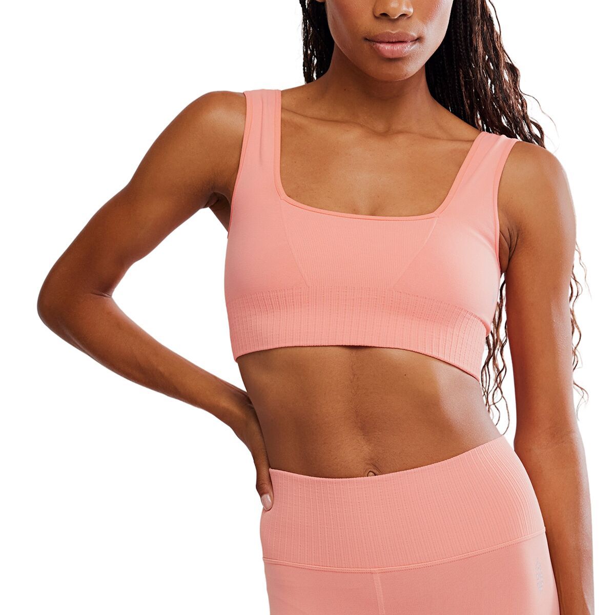 Image of FP Movement Square Neck Good Karma Bra - Women's Fruit Punch, M/L