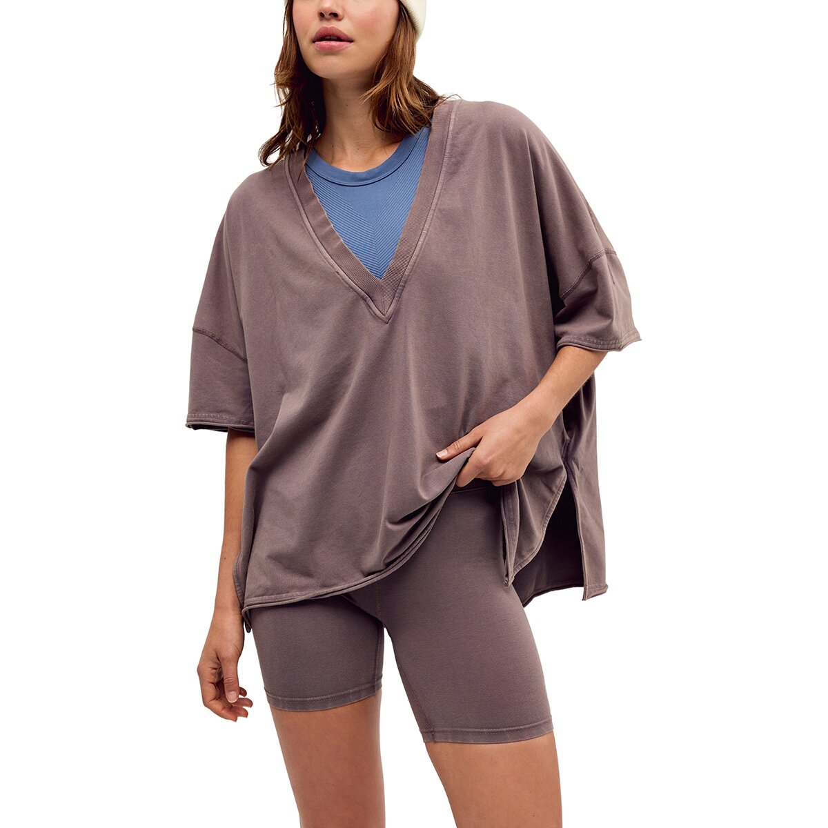 Image of FP Movement Hot Shot Set Top - Women's Charcoal Brown, M