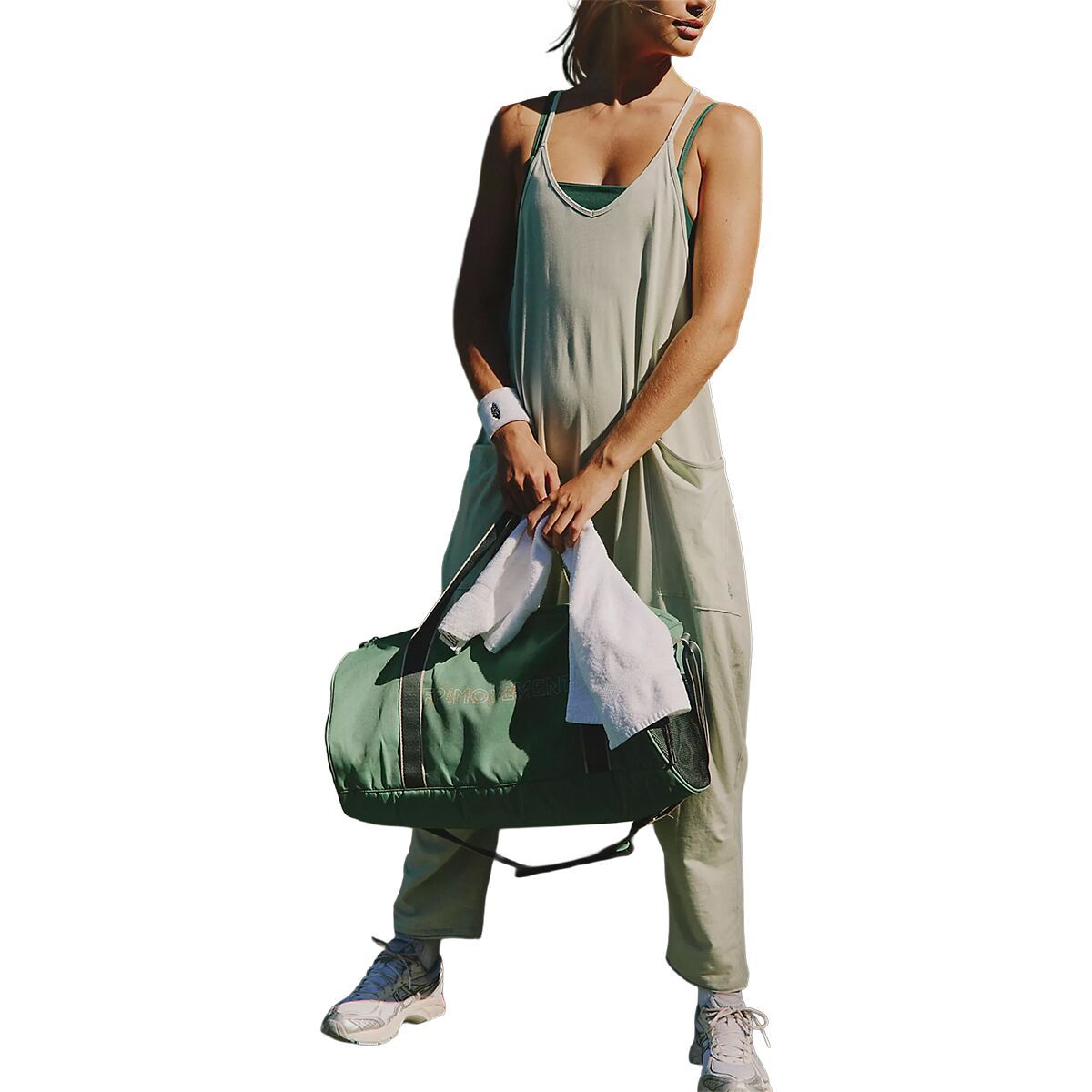 Image of FP Movement Hot Shot Onesie Jumpsuit - Women's Green Tea, M