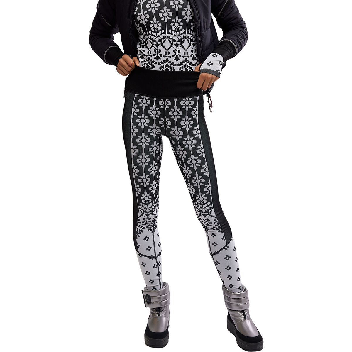 Image of FP Movement Myoko Jacquard Legging - Women's Onyx, M/L