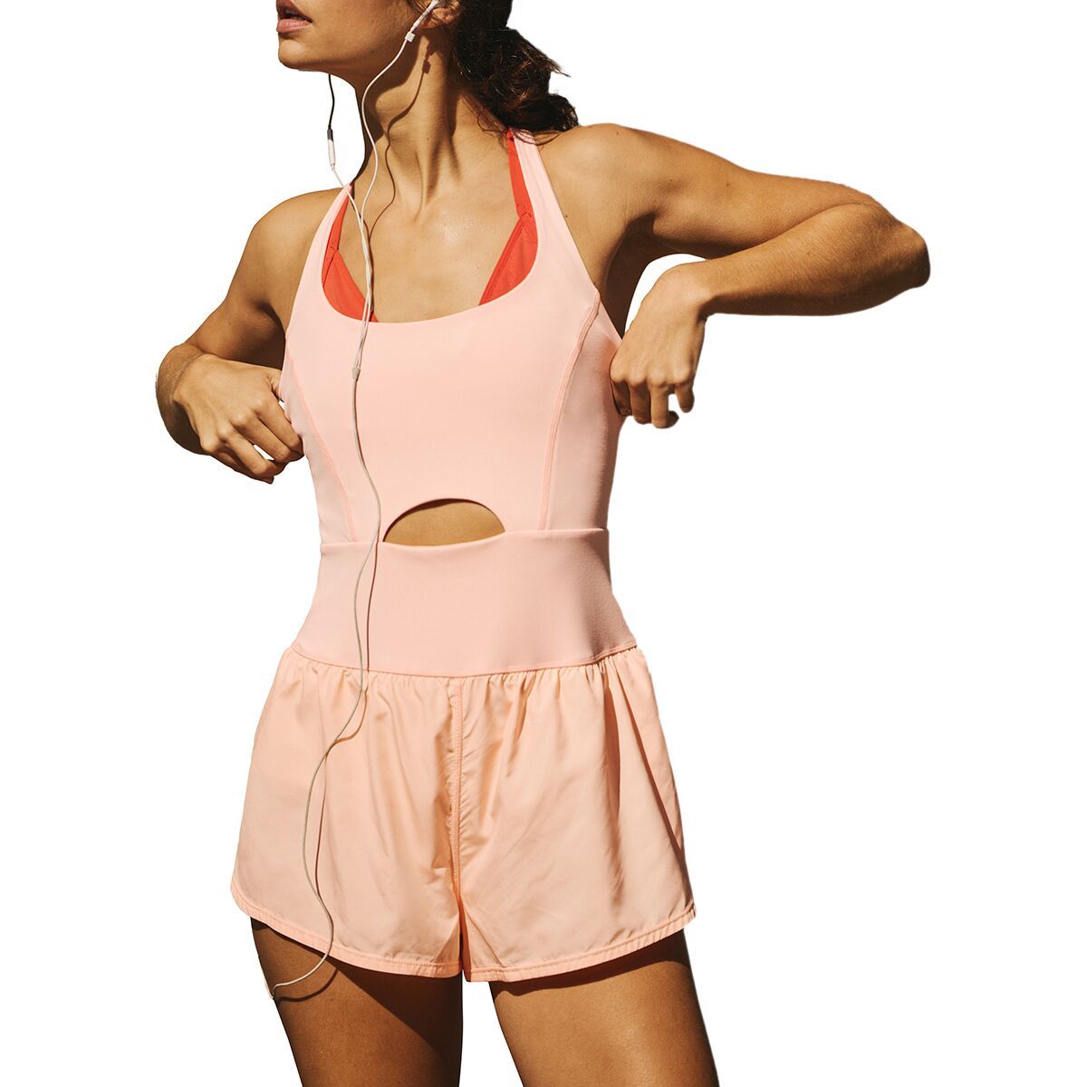 Image of FP Movement Righteous Runsie - Women's Pastel Peach, XL