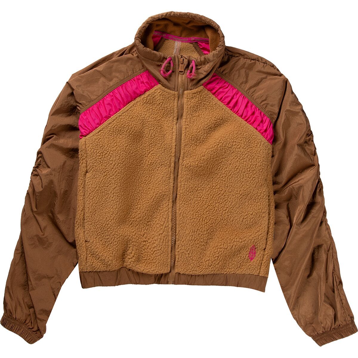 Image of FP Movement Amelia Zip Up Fleece Jacket - Women's Camel/Malibu Combo, M