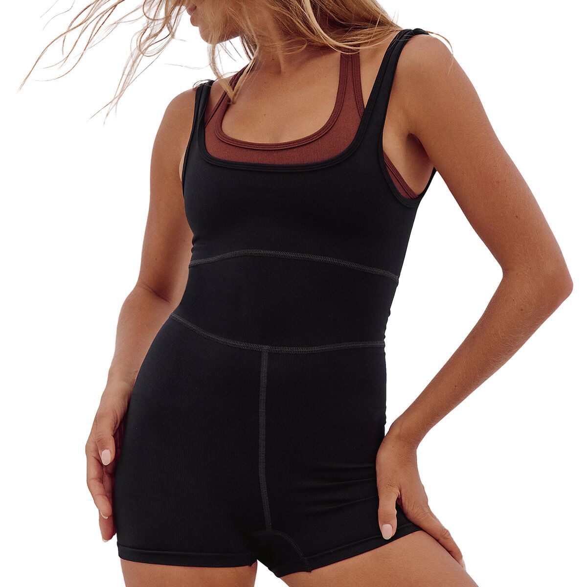 FP Movement It Takes Two Runsie Jumpsuit - Women's Black/Argon Oil, M/L