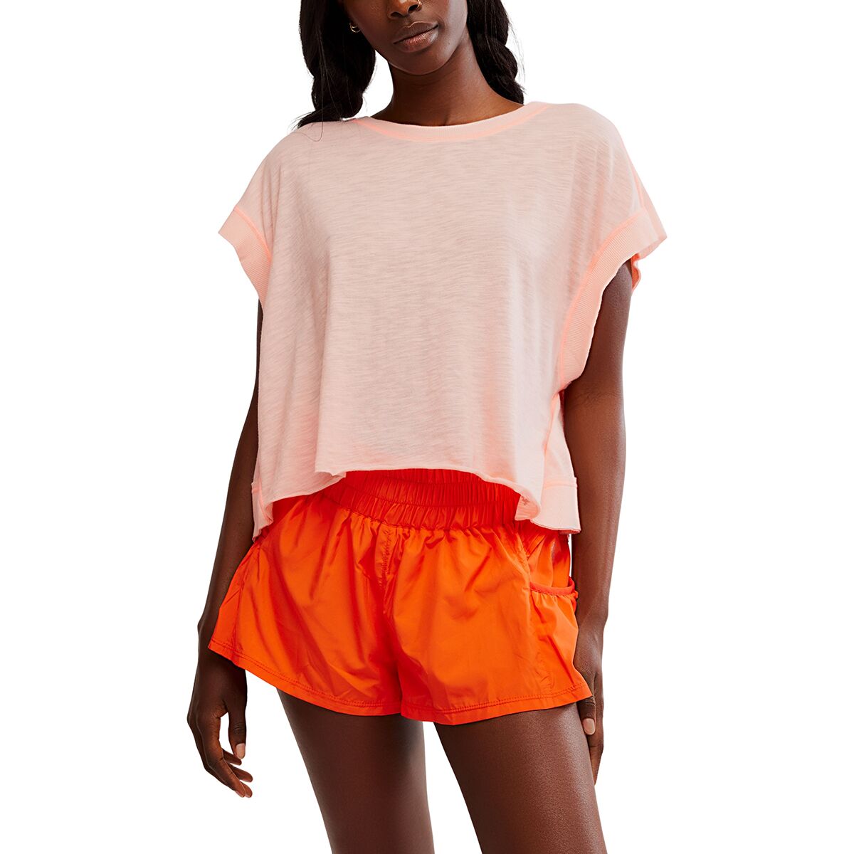 Image of FP Movement My Time T-Shirt - Women's Pastel Peach Combo, M