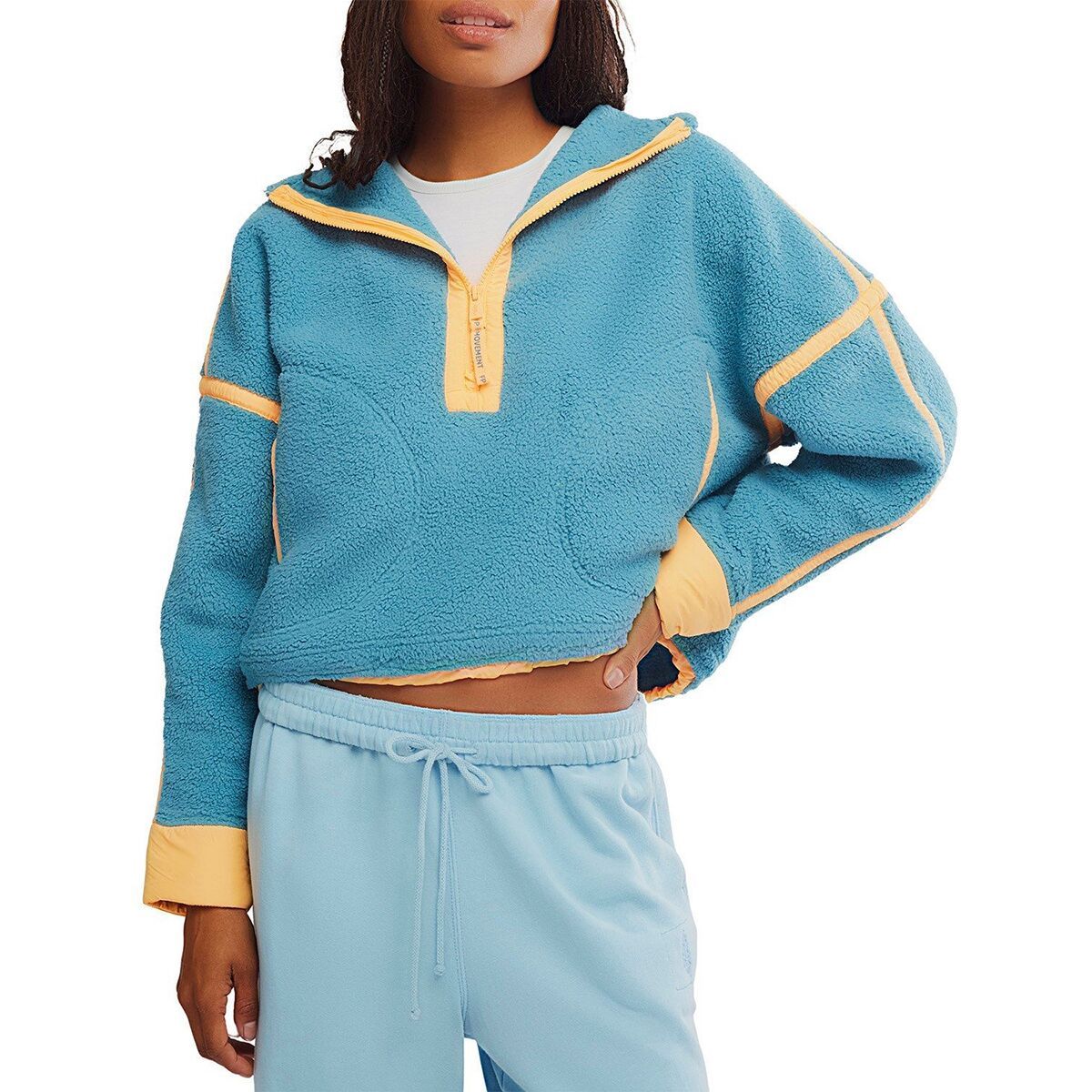 Image of FP Movement Mountain High 1/2-Zip Jacket - Women's Celestial Blue Combo, XL