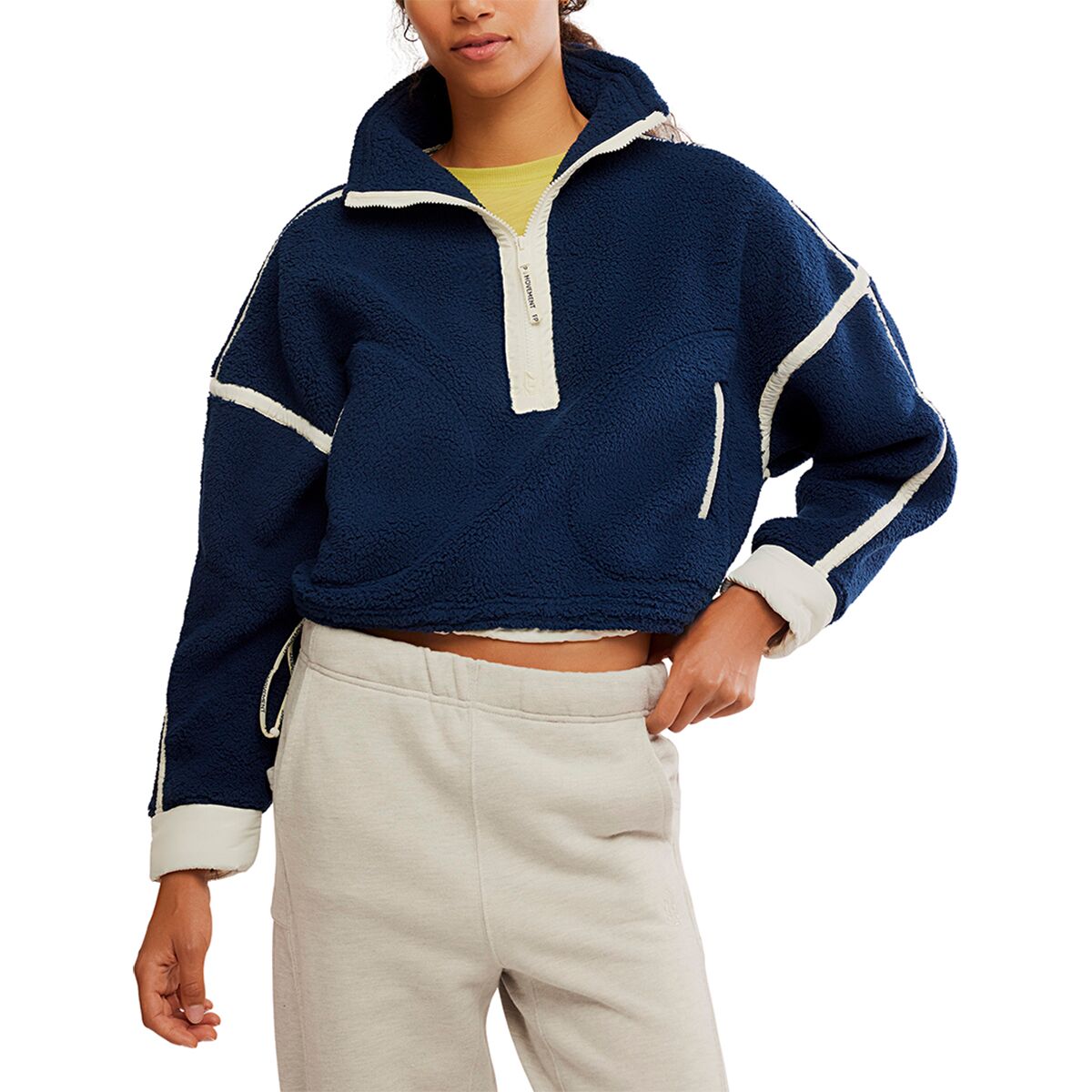 Image of FP Movement Mountain High 1/2-Zip Jacket - Women's Navy Combo, M