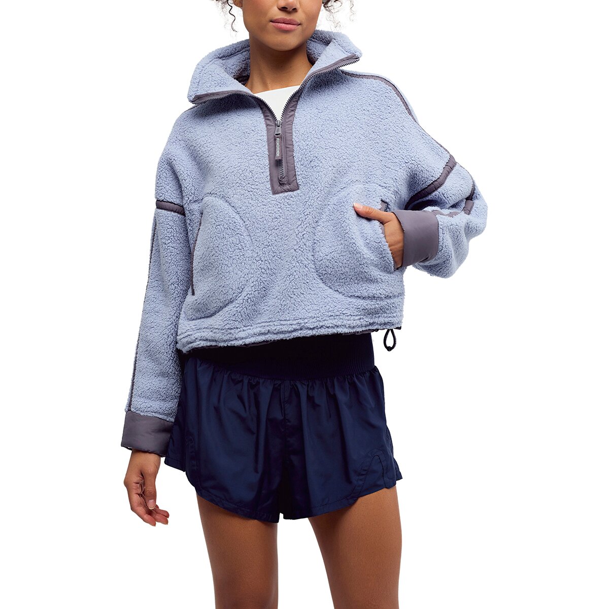 Image of FP Movement Mountain High 1/2-Zip Jacket - Women's Steel Combo, L