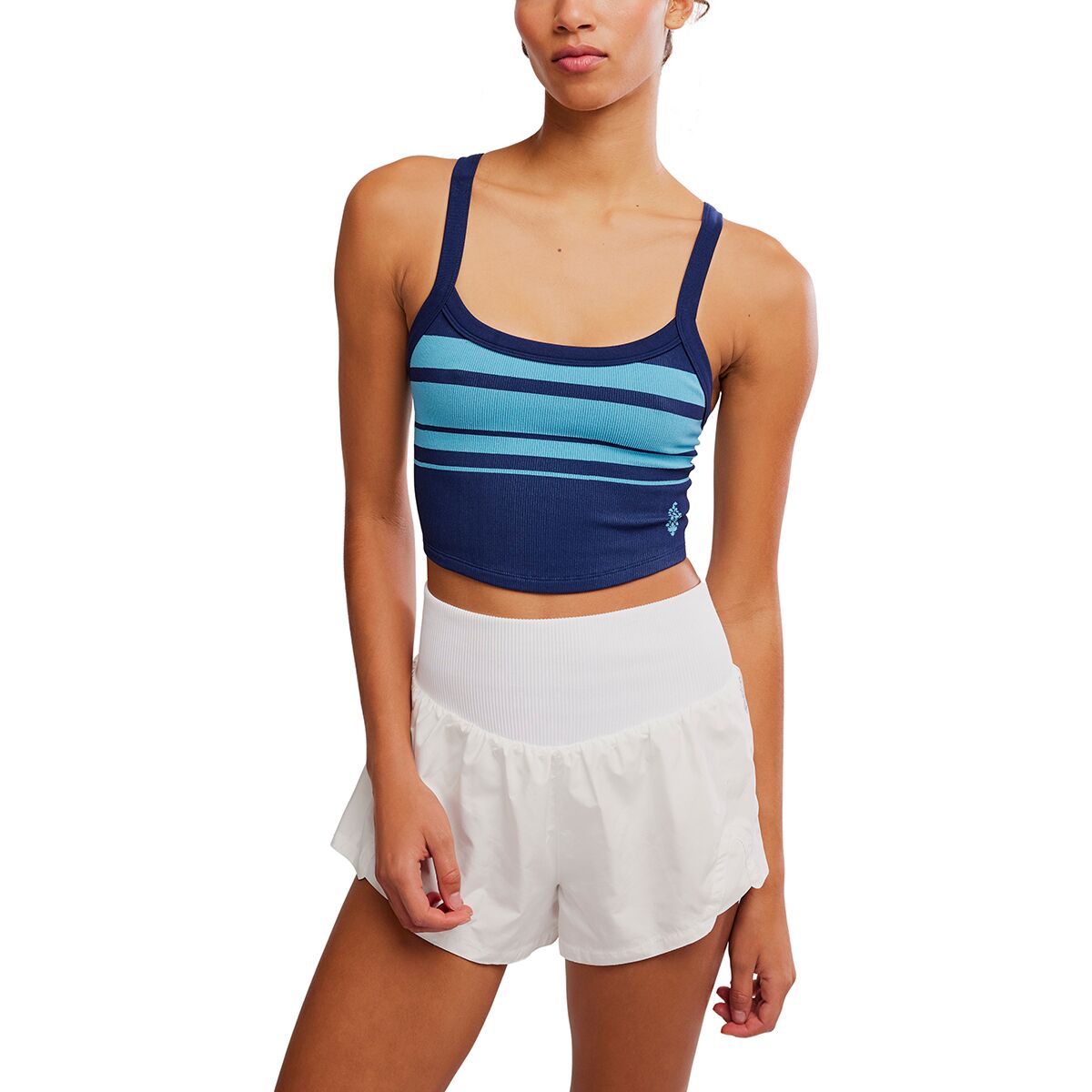 Image of FP Movement All Clear Striped Cami - Women's Midnight Navy Combo, M/L