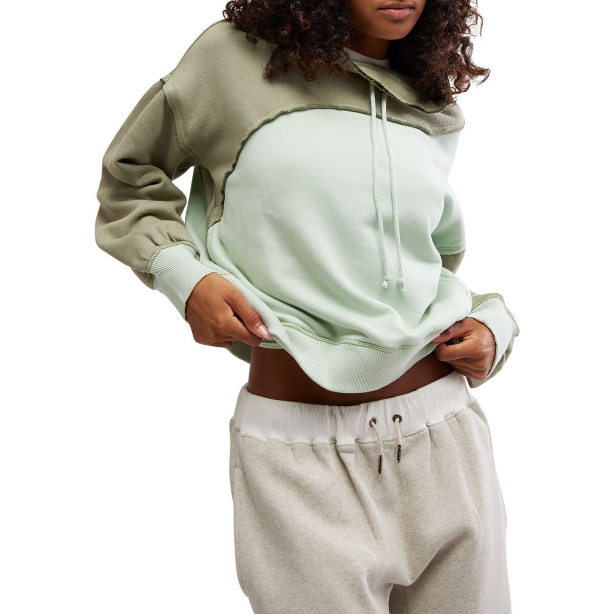 Image of FP Movement Homestretch Colorblock Jacket - Women's Sage Stone Combo, S