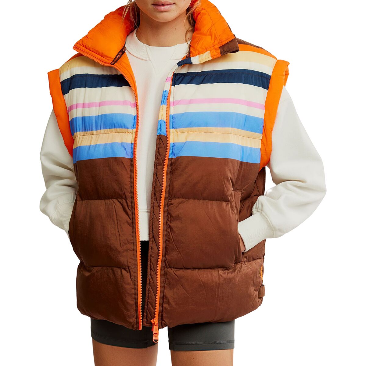 FP Movement FP Movement Printed In A Bubble Vest - Women's Camper Stripes - Bla, S