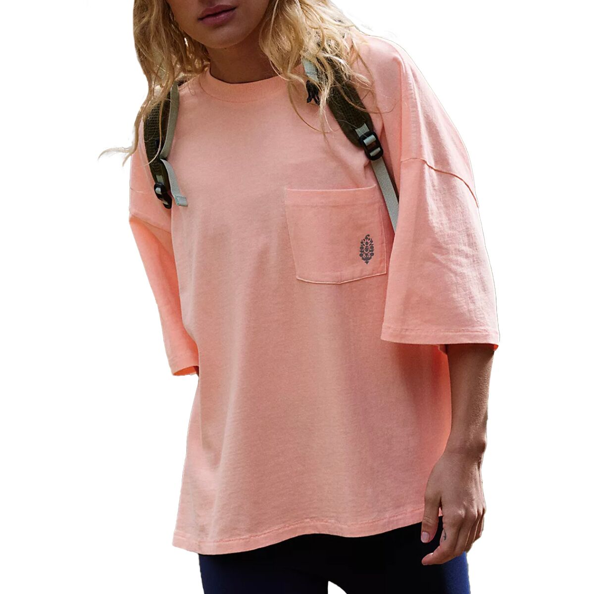 FP Movement FP Movement Logo Tackle T-Shirt - Women's Pastel Peach Combo, M