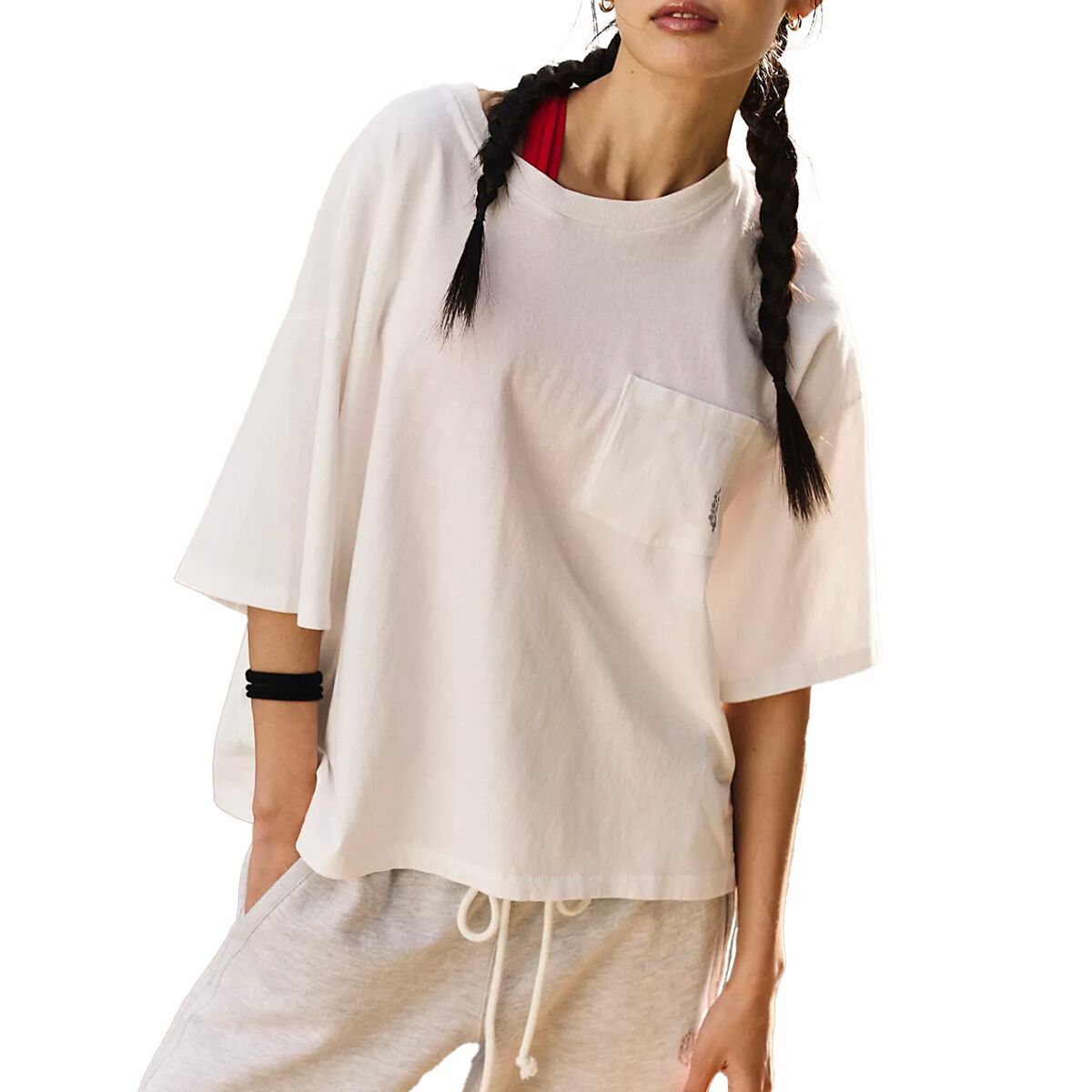 Image of FP Movement Logo Tackle T-Shirt - Women's White Combo, M