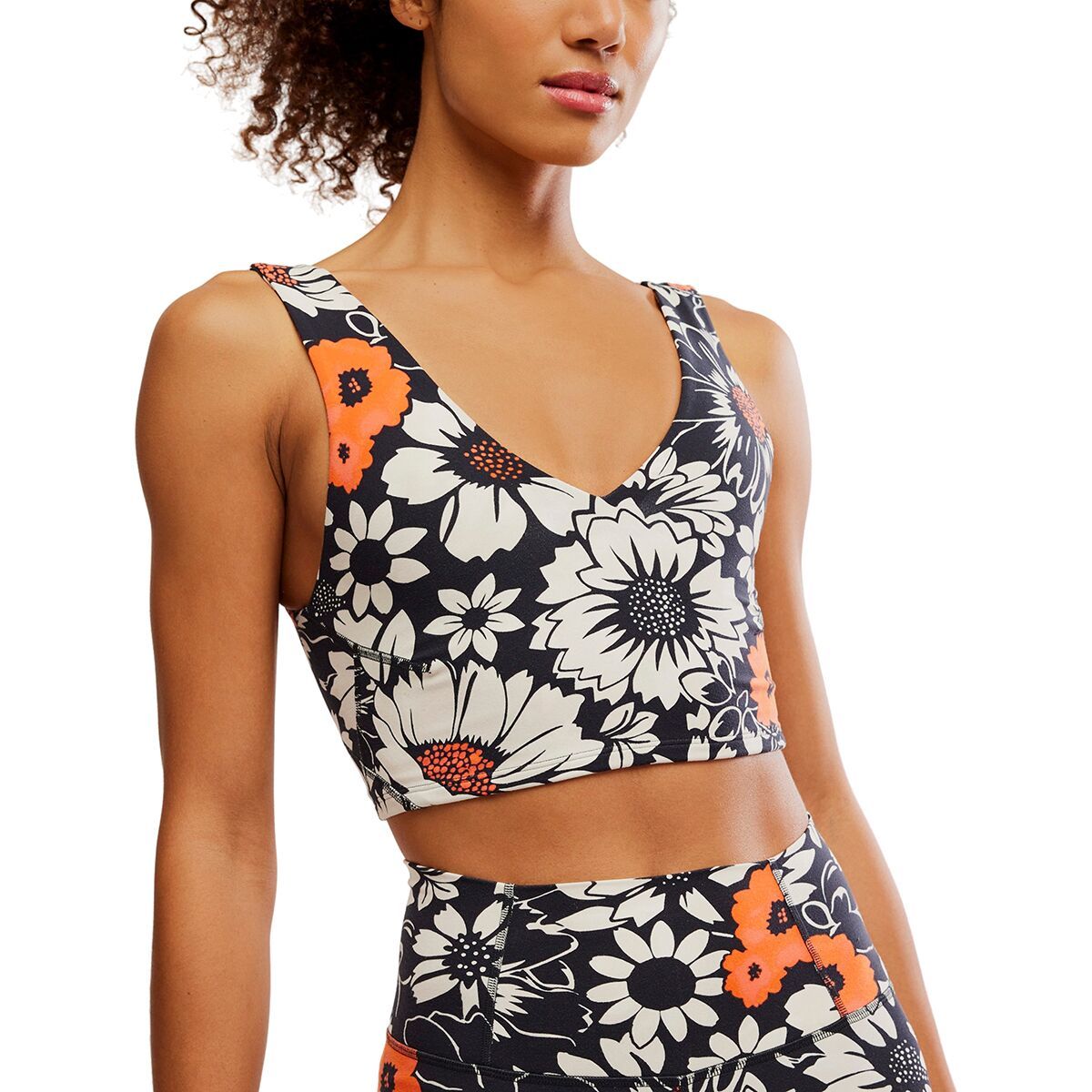 FP Movement Print Never Better Crop Top - Women's Floral Tuxedo Combo, XL