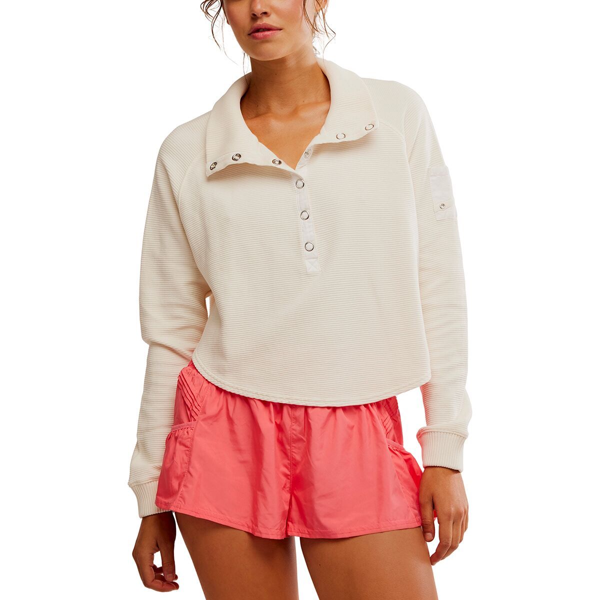 Image of FP Movement So Fly Henley Layer Coddy Top - Women's White, XL